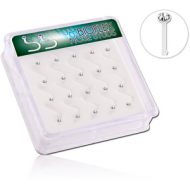BOX OF 20 BIOFLEX CURVED NOSE STUD WITH FLAT DISC PIERCING