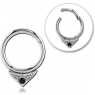 STERILE SURGICAL STEEL ROUND VALUE JEWELLED HINGED SEGMENT RING PIERCING