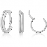 STERILE SURGICAL STEEL HINGED SEGMENT RING PIERCING