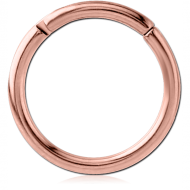 STERILE ROSE GOLD PVD COATED TITANIUM HINGED SEGMENT RING PIERCING