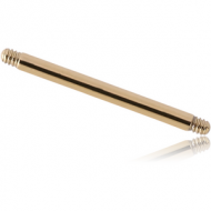 ZIRCON GOLD PVD COATED SURGICAL STEEL BARBELL PIN PIERCING