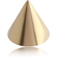 ZIRCON GOLD PVD COATED SURGICAL STEEL CONE PIERCING