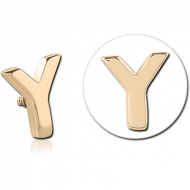 ZIRCON GOLD PVD COATED SURGICAL STEEL ATTACHMENT FOR 1.6MM INTERNALLY THREADED PINS - Y