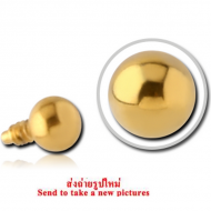 ZIRCON GOLD PVD COATED SURGICAL STEEL BALL FOR 1.2MM INTERNALLY THREADED PIN PIERCING
