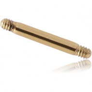 ZIRCON GOLD PVD COATED SURGICAL STEEL MICRO BARBELL PIN PIERCING