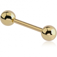 ZIRCON GOLD PVD COATED SURGICAL STEEL MICRO BARBELL