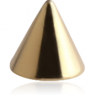 ZIRCON GOLD PVD COATED SURGICAL STEEL MICRO CONE