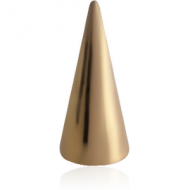 ZIRCON GOLD PVD COATED SURGICAL STEEL MICRO LONG CONE PIERCING