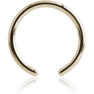 ZIRCON GOLD PVD COATED TITANIUM BALL CLOSURE RING PIN