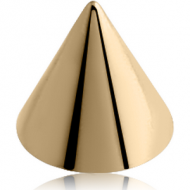 ZIRCON GOLD PVD COATED TITANIUM CONE PIERCING