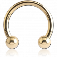 ZIRCON PVD COATED TITANIUM INTERNALLY THREADED MICRO CIRCULAR BARBELL