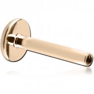 ZIRCON GOLD PVD COATED TITANIUM INTERNALLY THREADED MICRO LABRET PIN