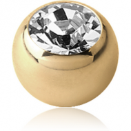 ZIRCON GOLD TITANIUM JEWELED MICRO BALL