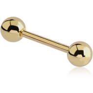 ZIRCON GOLD PVD COATED TITANIUM MICRO BARBELL PIERCING