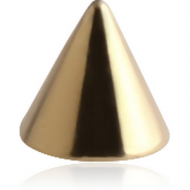 ZIRCON GOLD PVD COATED TITANIUM MICRO CONES