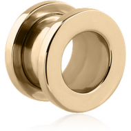 ZIRCON GOLD PVD COATED STAINLESS STEEL THREADED TUNNEL